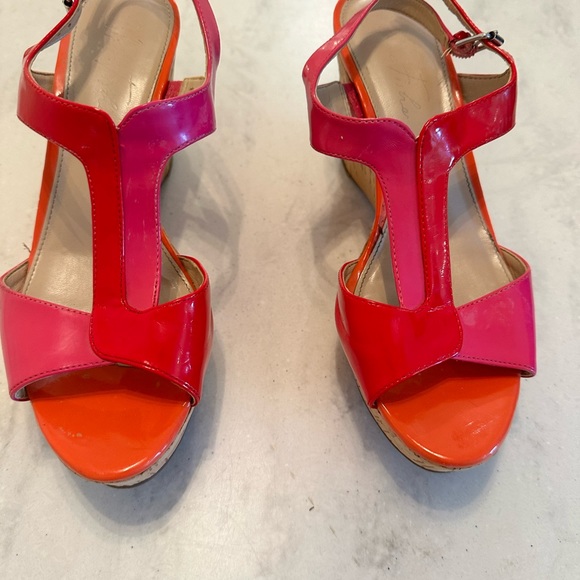 Colourful platform cork heels - Picture 3 of 5